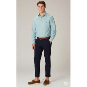 Vineyard Vines Slim Fit Blue Gingham Plaid Long Sleeve Tucker Shirt Men's Large